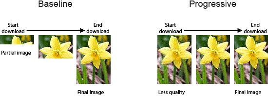 使用渐进式JPG